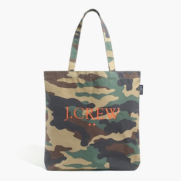 J. Crew Bags J Crew Camo Printed Logo Tote Bag Poshmark